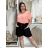 Langer Overall mit Anhänger 3/4 Langarm Damen Übergröße (50-58) ITALIAN FASHION IMWEC24016  schwarz