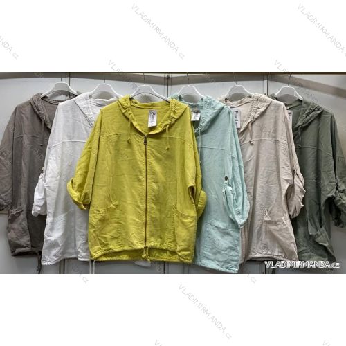 Ärmellose Jacke mit langen Ärmeln (uni sl) ITALIENISCHE Mode IMC17326