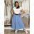 Langarm-Hemdkleid für Damen (S/M EINHEITSGRÖSSE) ITALIAN FASHION IMWD232607