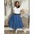 Langarm-Hemdkleid für Damen (S/M EINHEITSGRÖSSE) ITALIAN FASHION IMWD232607 S / M / L hellblau