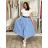 Langarm-Hemdkleid für Damen (S/M EINHEITSGRÖSSE) ITALIAN FASHION IMWD232607 S / M / L hellblau