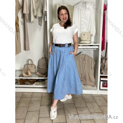 Langarm-Hemdkleid für Damen (S/M EINHEITSGRÖSSE) ITALIAN FASHION IMWD232607 S / M / L hellblau