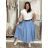 Langarm-Hemdkleid für Damen (S/M EINHEITSGRÖSSE) ITALIAN FASHION IMWD232607 S / M / L hellblau