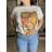 T-Shirt Kurzarm Damen (uni sl) ITALIENISCHE Mode IM518106 weiß