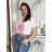 T-Shirt Kurzarm Damen (uni sl) ITALIENISCHE Mode IM518106