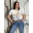 T-Shirt Kurzarm Damen (uni sl) ITALIENISCHE Mode IM518106