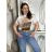 T-Shirt Kurzarm Damen (uni sl) ITALIENISCHE Mode IM518106