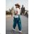 Lange Sommerhose für Damen mit Gürtel (Einheitsgröße S/M) ITALIAN FASHION IMD24080