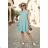 Kleid T-Shirt Tunika Langarm Damen (uni sl) ITALIENISCHE Mode IM118044