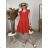 Kleid T-Shirt Tunika Langarm Damen (uni sl) ITALIENISCHE Mode IM118044