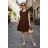 Kleid T-Shirt Tunika Langarm Damen (uni sl) ITALIENISCHE Mode IM118044