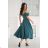 Elegantes, glitzerndes Partykleid mit geometrischem Ausschnitt und Trägern für Damen (Größen 34-46) POLISH FASHION PMLBC24320-20 blau 34