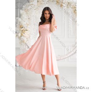 Elegantes, glitzerndes Partykleid mit geometrischem Ausschnitt und Trägern für Damen (Größen 34-46) POLISH FASHION PMLBC24320-20