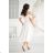 Elegantes, glitzerndes Partykleid mit geometrischem Ausschnitt und Trägern für Damen (Größen 34-46) POLISH FASHION PMLBC24320-20 weiß 38