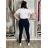 Leggings lange isolierte Damenjeans (S-3XL) TURKISH FASHION TMWL233308619/DUR XL/2XL dunkelblau