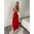 Langes trägerloses Partykleid für Damen (S/M/L Einheitsgröße) ITALIAN FASHION IMPLP2365360011A rot S/M/L