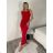 Langes trägerloses Partykleid für Damen (S/M/L Einheitsgröße) ITALIAN FASHION IMPLP2365360011A rot S/M/L