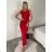 Langes trägerloses Partykleid für Damen (S/M/L Einheitsgröße) ITALIAN FASHION IMPLP2365360011A rot S/M/L