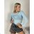 Langarm-T-Shirt für Damen (S/M EINHEITSGRÖSSE) ITALIAN FASHION IMPDY23HH2321/LS16577