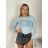 Langarm-T-Shirt für Damen (S/M EINHEITSGRÖSSE) ITALIAN FASHION IMPDY23HH2321/LS16577