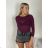 Langarm-T-Shirt für Damen (S/M EINHEITSGRÖSSE) ITALIAN FASHION IMPDY23HH2321/LS16577