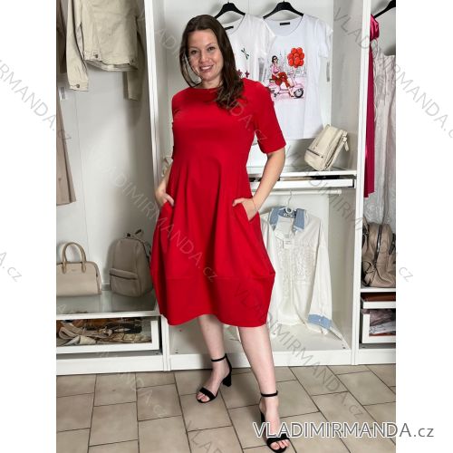 Damen Stretchhose (S/M/L Einheitsgröße) ITALIAN FASHION IM525STELA S / M / L rot