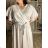 Langarm-Hemdkleid für Damen (Einheitsgröße S/M) ITALIAN FASHION IMWGM23447 M/L/XL beige