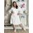Langarm-Hemdkleid für Damen (Einheitsgröße S/M) ITALIAN FASHION IMWGM23447  weiß