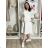 Langarm-Hemdkleid für Damen (Einheitsgröße S/M) ITALIAN FASHION IMWGM23447  weiß