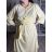 Langarm-Hemdkleid für Damen (Einheitsgröße S/M) ITALIAN FASHION IMWGM23447  weiß