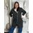 Lange Damen Fleecejacke (SML-XL) ITALIAN FASHION IMD211106 S / M / L grünes Khaki
