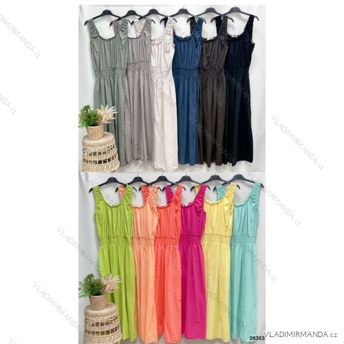 Sommerkleid oval Kurzarm Damen Übergröße (50/52/54 Einheitsgröße) ITALIAN FASHION IM425011