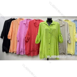 Sommerkleid oval Kurzarm Damen Übergröße (50/52/54 Einheitsgröße) ITALIAN FASHION IM425011