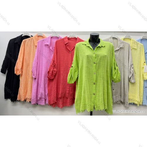 Sommerkleid oval Kurzarm Damen Übergröße (50/52/54 Einheitsgröße) ITALIAN FASHION IM425011