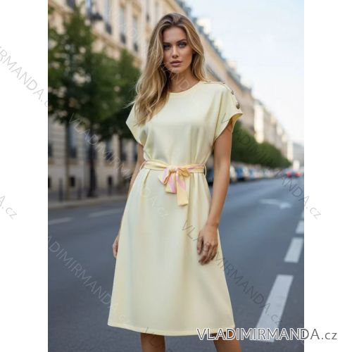 Sommerkleid oval Kurzarm Damen Übergröße (50/52/54 Einheitsgröße) ITALIAN FASHION IM425011