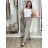 Sommerkleid oval Kurzarm Damen Übergröße (50/52/54 Einheitsgröße) ITALIAN FASHION IM425011 S / M / L dunkelbeige