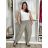 Sommerkleid oval Kurzarm Damen Übergröße (50/52/54 Einheitsgröße) ITALIAN FASHION IM425011 S / M / L dunkelbeige