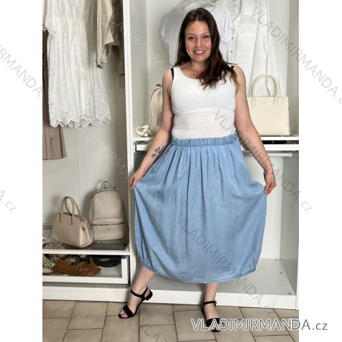 Elegante Hose mit Gürtel für Damen (S/M/L ONE SIZE) ITALIAN FASHION IM425057 M/L/XL hellblau