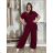 Sommer-Tunika- und Hosen-Set für Damen (Einheitsgröße S/M/L) ITALIAN FASHION IM424200/DU – Petrolblau – M/L