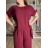 Sommer-Tunika- und Hosen-Set für Damen (Einheitsgröße S/M/L) ITALIAN FASHION IM424200/DU – Petrolblau – M/L