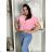 Langes Chiffon-Kurzarmkleid für Damen (S/M ONE SIZE) ITALIAN FASHION IMWGS231048 M/L/XL weiß