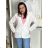 Damen-Langarmjacke (S/M ONE SIZE) ITALIAN FASHION IMPDY23MDUE991838 M weiß