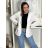 Damen-Langarmjacke (S/M ONE SIZE) ITALIAN FASHION IMPDY23MDUE991838 M weiß