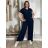 Set aus Sommertunika und Hose für Damen (Einheitsgröße S/M/L) ITALIAN FASHION IM424200/DU M/L/XL dunkelblau