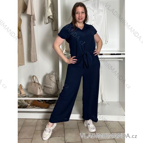 Set aus Sommertunika und Hose für Damen (Einheitsgröße S/M/L) ITALIAN FASHION IM424200/DU M/L/XL dunkelblau