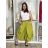 Lange Lederhose für Damen (Einheitsgröße S/M) ITALIAN FASHION IMWAD234126 S / M / L grüne Erbse