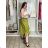 Lange Lederhose für Damen (Einheitsgröße S/M) ITALIAN FASHION IMWAD234126 S / M / L grüne Erbse