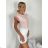 Kleid mit 3/4 Ärmeltasche für Damen (uni sl) ITALIAN Fashion IM3181746 S / M / L weiß