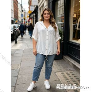 Sommerkleid oval Kurzarm Damen Übergröße (50/52/54 Einheitsgröße) ITALIAN FASHION IM425011