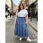 Sommerkleid oval Kurzarm Damen Übergröße (50/52/54 Einheitsgröße) ITALIAN FASHION IM425011